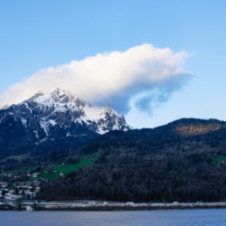 Mount Pilatus in Switzerland with Clouds