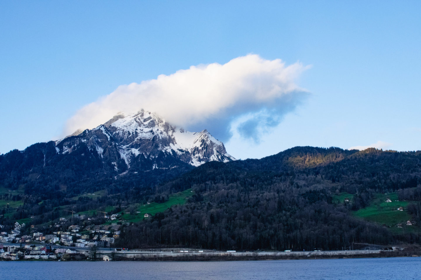 Mount Pilatus in Switzerland with Clouds