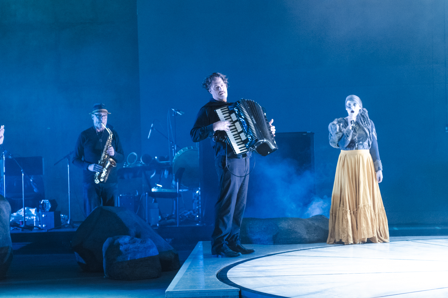 Dan Cantrell playing accordion.
